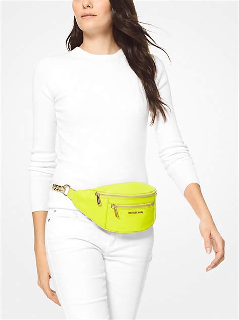 michael michael kors mott nylon belt bag|Michael Kors belt bag original.